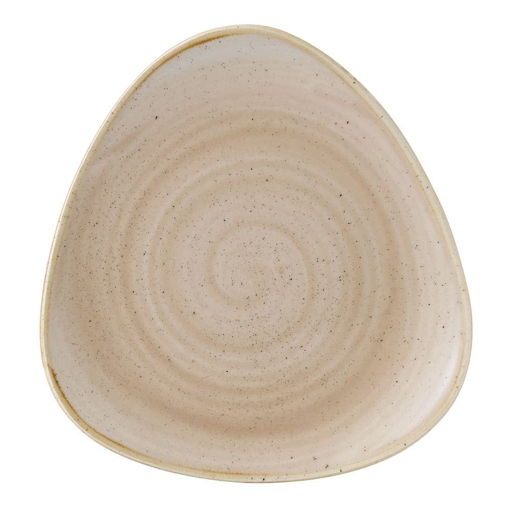 Churchill 7 3/4" Triangular Stonecast Plate - Ceramic, Nutmeg Cream (SNMSTR71)