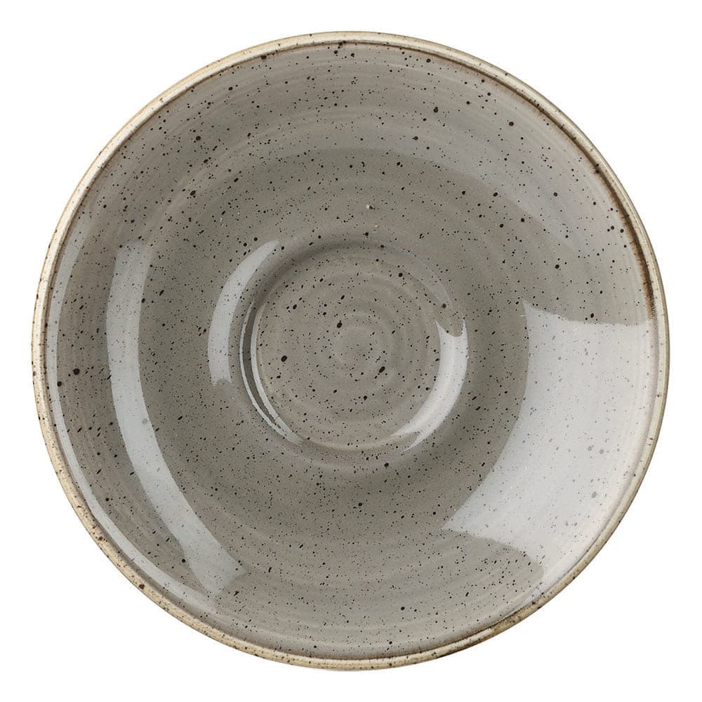 Churchill 4 1/2" Round Stonecast Saucer - Ceramic, Peppercorn Gray (SPGSESS1)