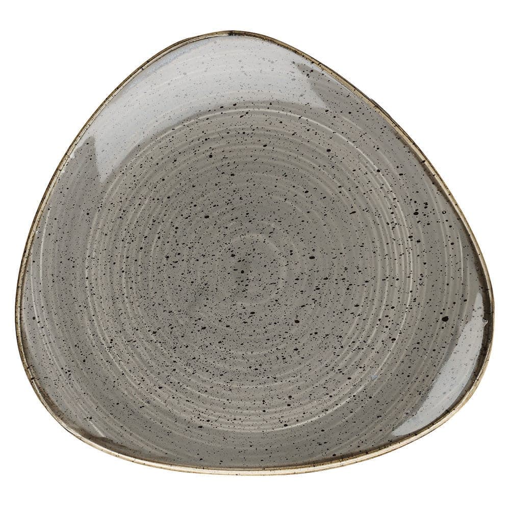 Churchill 7 3/4" Triangular Stonecast Plate - Ceramic, Peppercorn Gray (SPGSTR71)