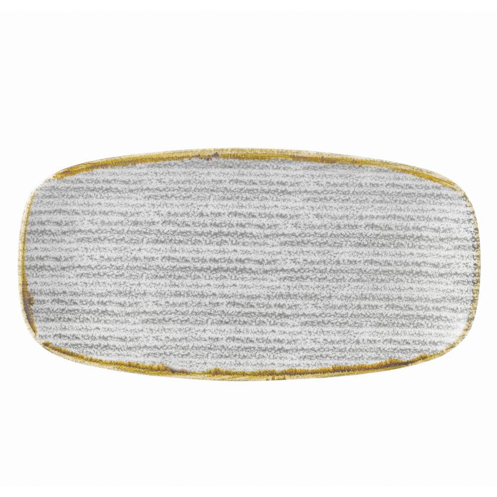 Churchill 11 3/4" x 6" Oblong Studio Prints® Plate - Ceramic Stone Gray (SPSGXO111)