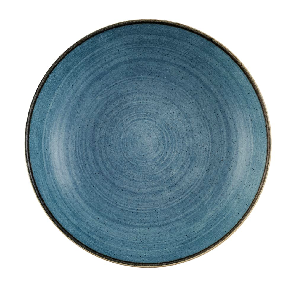 Churchill 40 oz Round Stonecast® Coupe Bowl - Ceramic, Raw Blue (SRBEEVB91)