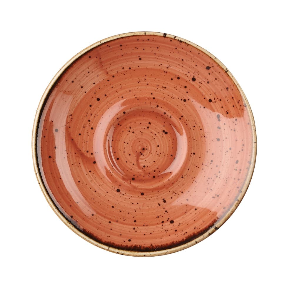 Churchill 4 1/2" Round Stonecast Saucer - Ceramic, Spiced Orange (SSOSESS1)