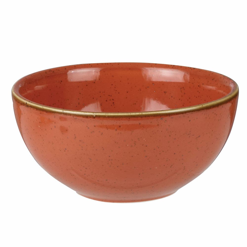 Churchill 16 oz Round Stonecast Soup Bowl - Ceramic, Spiced Orange (SSOSRBL61)