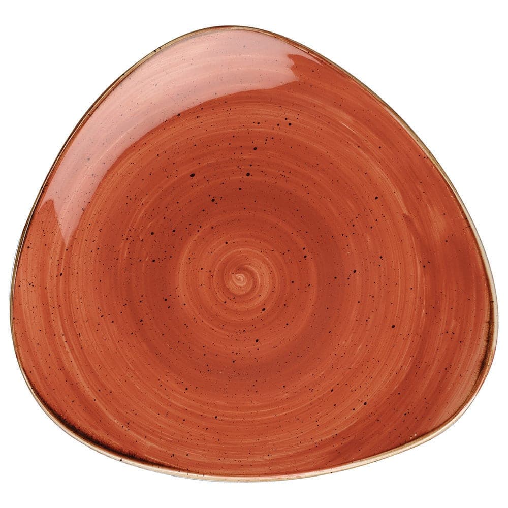 Churchill 7 3/4" Triangular Stonecast Plate - Ceramic, Spiced Orange (SSOSTR71)