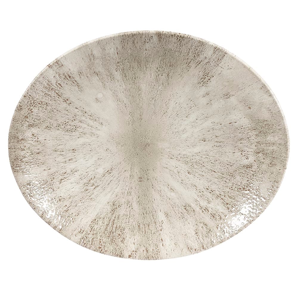 Churchill Oval Studio Prints® Plate - 10 5/8" x 9", Ceramic, Agate Gray (STAGOP581)