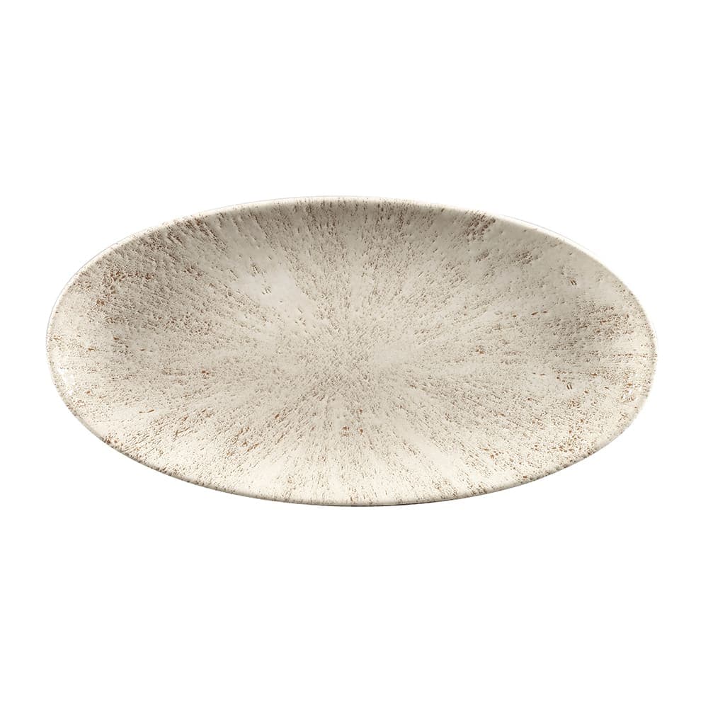Churchill Oval Studio Prints® Chef's Plate - 11 3/4" x 5 7/8", Ceramic, Agate Gray (STAGOV301)