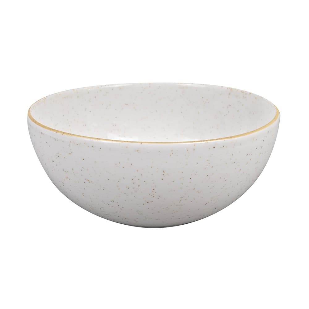 Churchill 37 4/5 oz Round Stonecast Noodle Bowl - Ceramic, Barley White (SWHSNDBL1)
