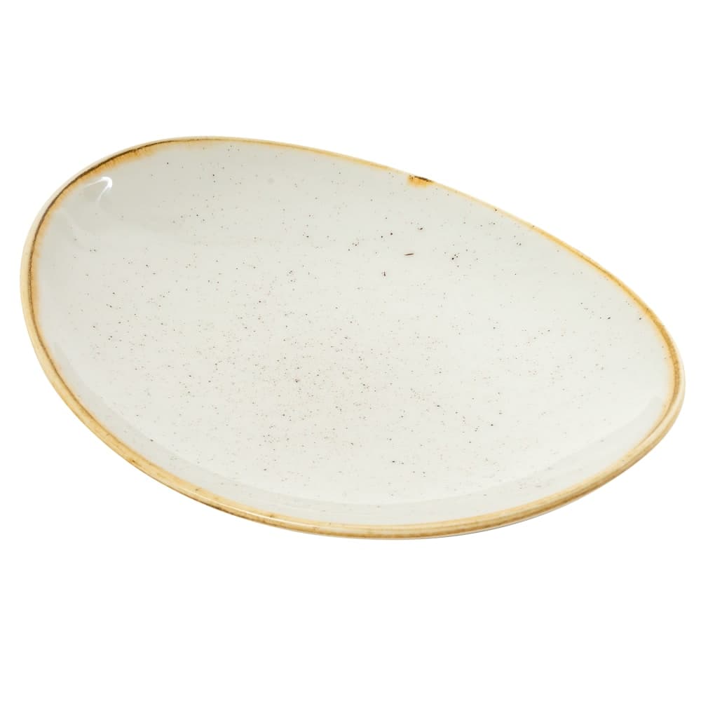 Churchill 7 3/4" Oval Stonecast Plate - Ceramic, Barley White (SWHSOP71)