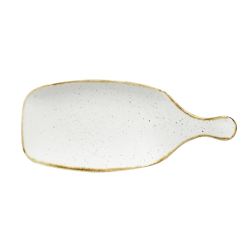 Churchill Rectangular Serving Paddle - 11 1/8" x 4 3/4", Ceramic, Barley White (SWHSPDLH1)