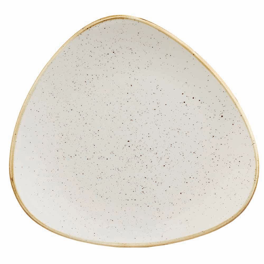 Churchill 7 3/4" Triangular Stonecast Plate - Ceramic, Barley White (SWHSTR71)