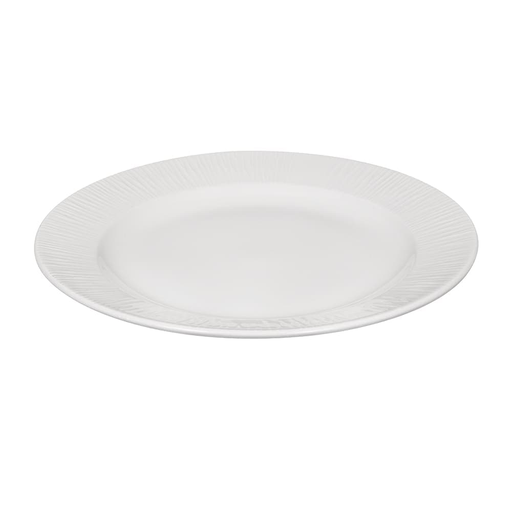 Churchill 12" Round Bamboo Plate - Ceramic, White (WHBALF111)