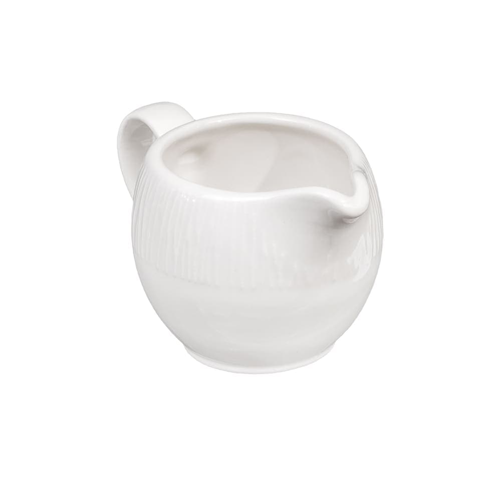 Churchill 4 oz Bamboo Creamer - Glazed Ceramic, White (WHBALJ41)