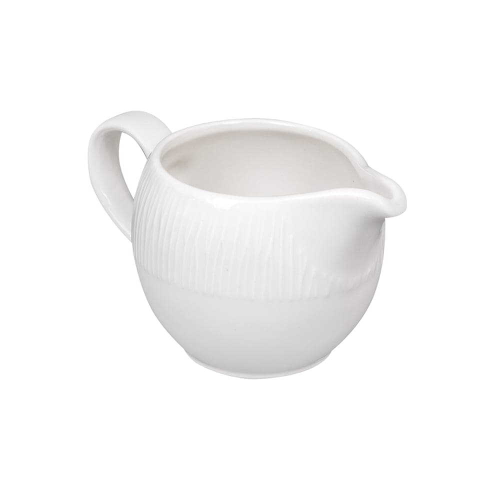 Churchill 8 oz Bamboo Creamer - Glazed Ceramic, White (WHBALJ81)