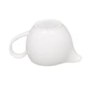 Churchill 8 oz Bamboo Creamer - Glazed Ceramic, White (WHBALJ81) thumbnail 5