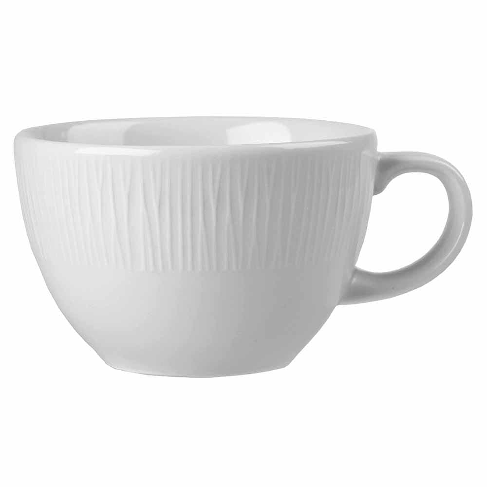 Churchill 8 oz Bamboo Tea Cup - Ceramic, White (WHBALT81)