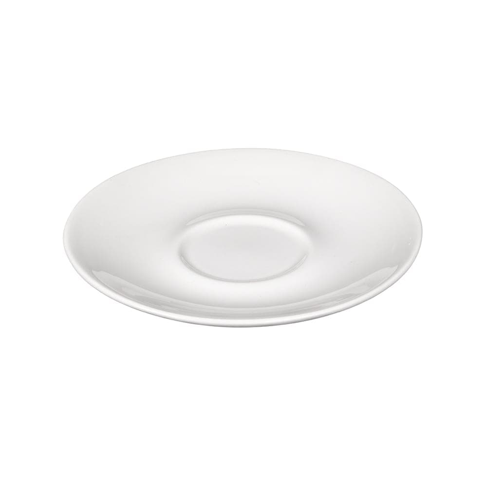 Churchill 6" Round Beverage Cappuccino Saucer - Ceramic, White (WHCSS1)