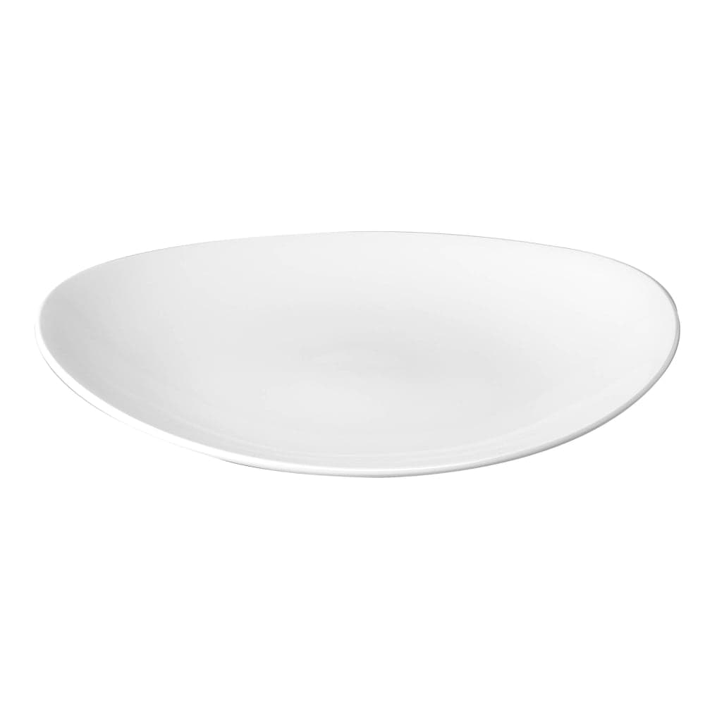 Churchill Oval Orbit Plate - 12 1/2" x 10", Ceramic, White (WHOP121)