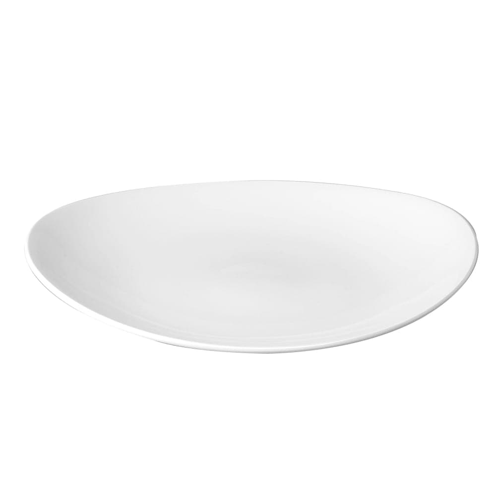 Churchill Oval Orbit Plate - 7 3/4" x 6 1/4", Ceramic, White (WHOP71)