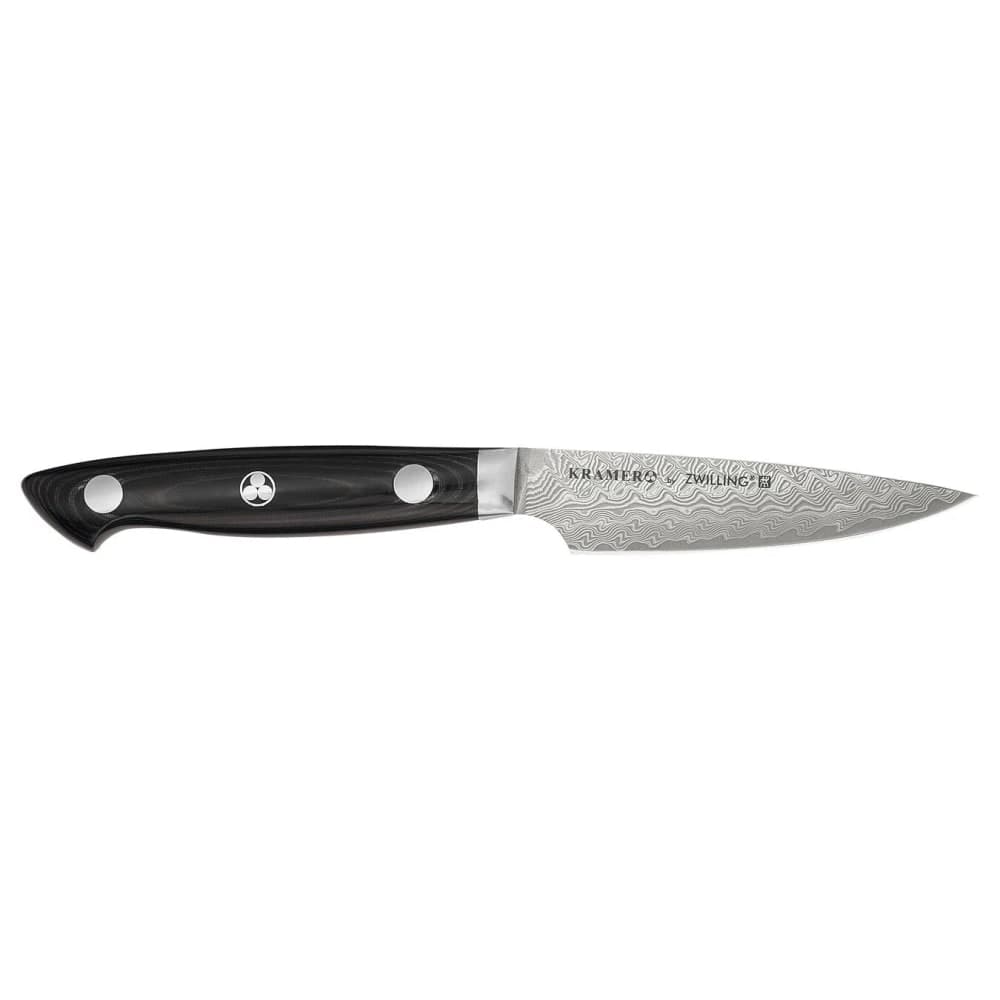 Zwilling 1019607 3 1/2" Paring Knife w/ Black Linen Micarta Handle, Carbide Stainless Steel
