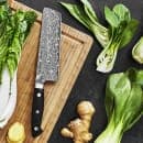 Zwilling 1019628 6 1/2" Nakiri Knife w/ Black Linen Micarta Handle, Carbide Stainless Steel thumbnail 4