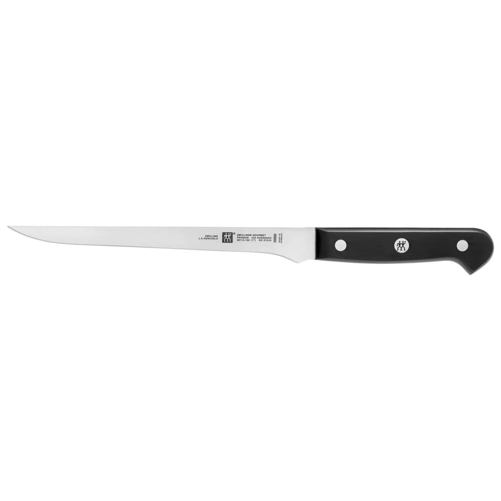 Zwilling 36113-183 7" Fillet Knife w/ Black Plastic Handle, High Carbon Stainless Steel