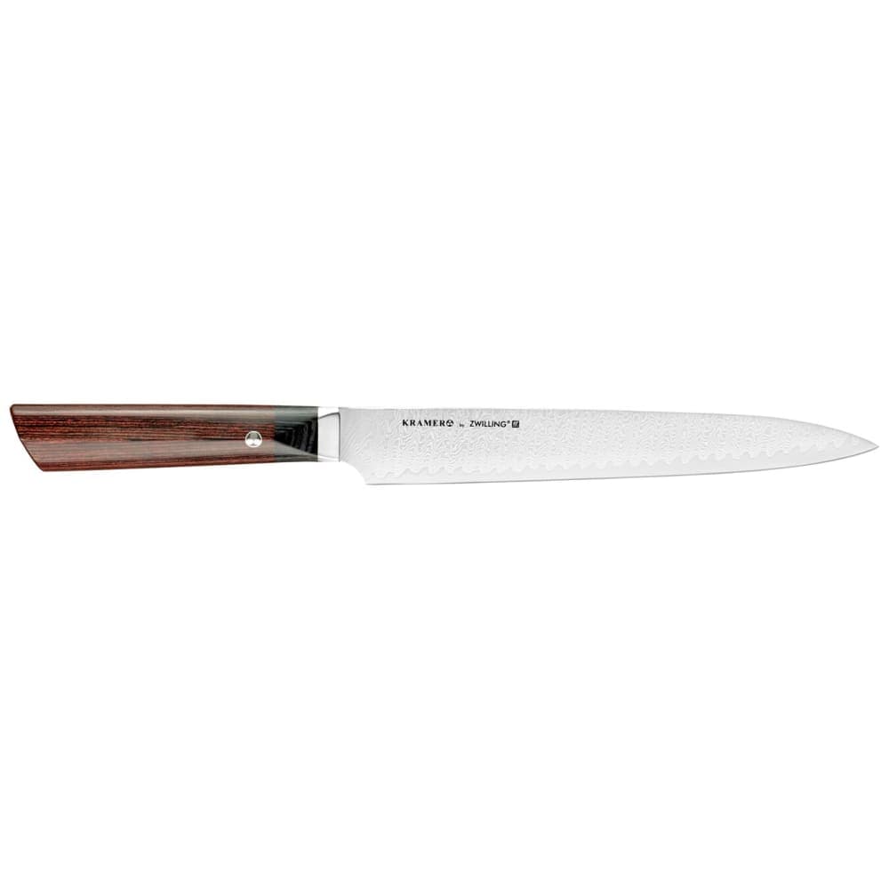 Zwilling 1019081 9" Slicing Knife w/ Brown Pakkawood Handle, Carbide Stainless Steel