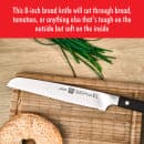 Zwilling 1002801 8" Bread Knife w/ Black Plastic Handle, High Carbon Stainless Steel thumbnail 6