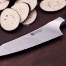 Zwilling 1002845 7" Rocking Santoku Knife w/ Black Plastic Handle, High Carbon Stainless Steel thumbnail 8