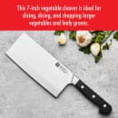 Zwilling 1002849 7" Chinese Chef's Knife w/ Black Plastic Handle, High Carbon Stainless Steel thumbnail 7