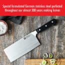 Zwilling 1002849 7" Chinese Chef's Knife w/ Black Plastic Handle, High Carbon Stainless Steel thumbnail 8