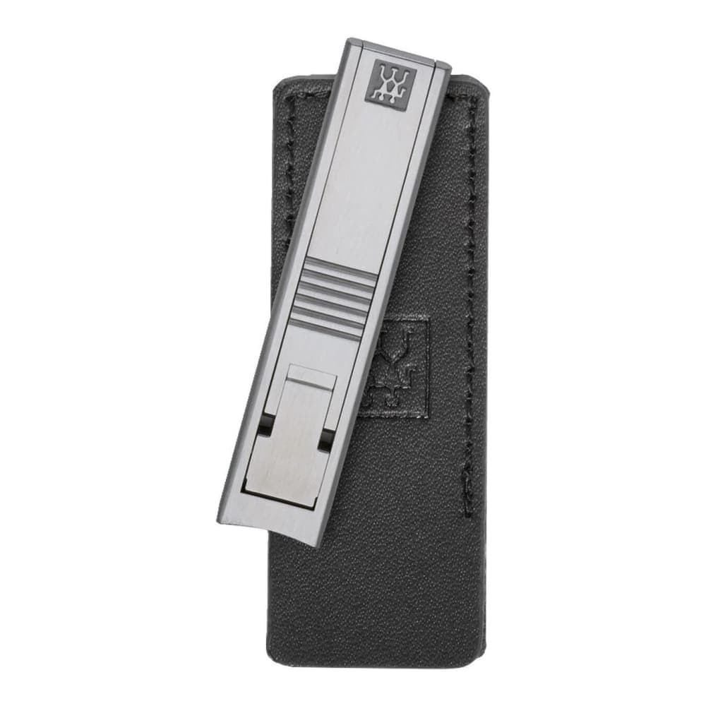 Zwilling 1005623 Nail Clipper w/ Black Leather Case, Stainless