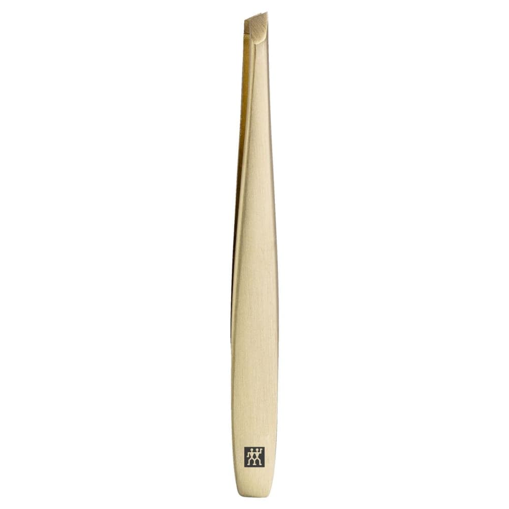 Zwilling 1007129 Slanted Tweezers, Stainless Steel w/ Gold PVD Coating