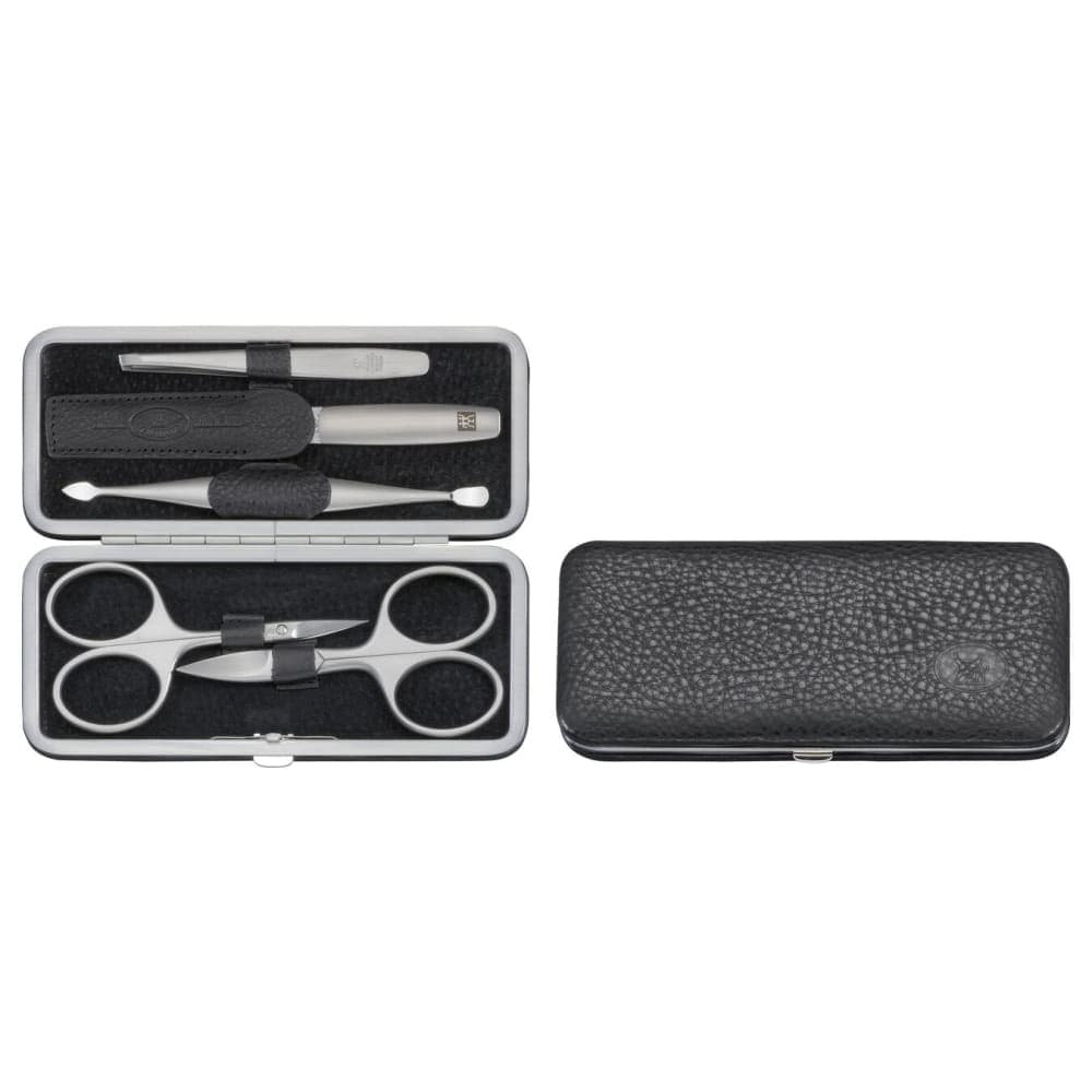 Zwilling 1007211 5 Piece Grooming Kit w/ Black Yak Leather Case