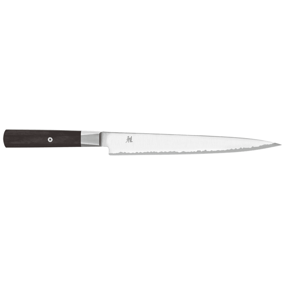 Miyabi 33950-243 9 1/2" Slicing/Carving Knife w/ Brown Pakkawood Handle, Carbide Stainless Steel
