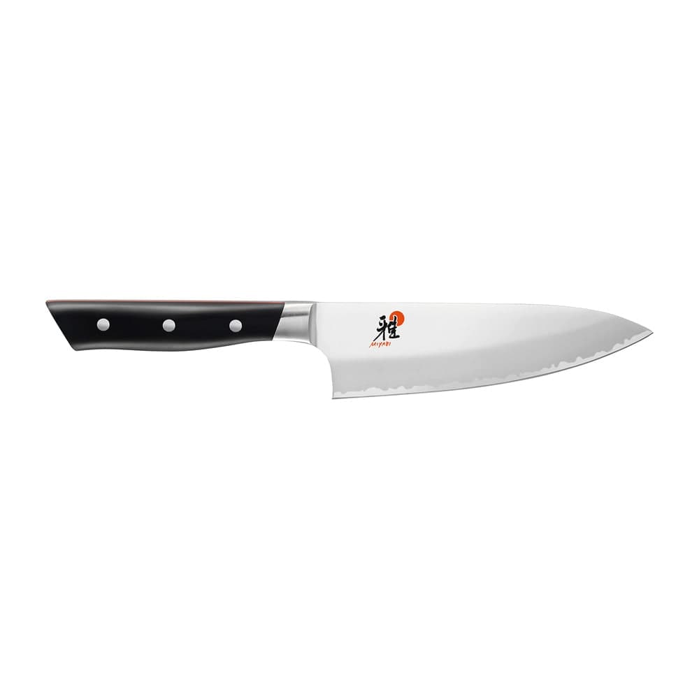 Miyabi 1019706 6" Chef's Knife w/ Black Plastic Handle, Carbide Stainless Steel