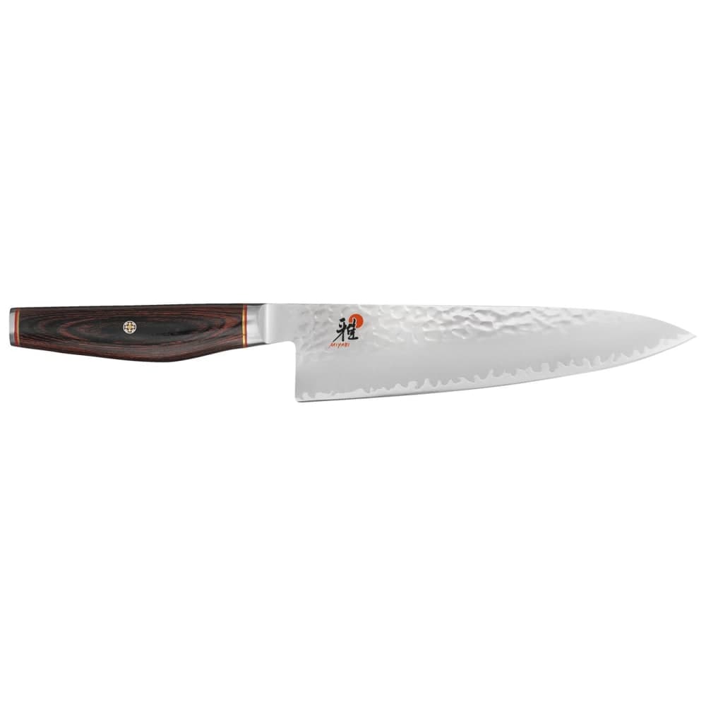 Miyabi 1019789 8" Chef's Knife w/ Brown Pakkawood Handle, Carbide Stainless Steel