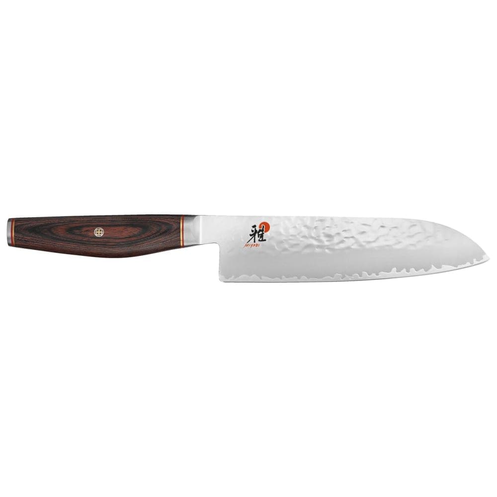 Miyabi 1019796 5 1/2" Santoku Knife w/ Brown Pakkawood Handle, Carbide Stainless Steel