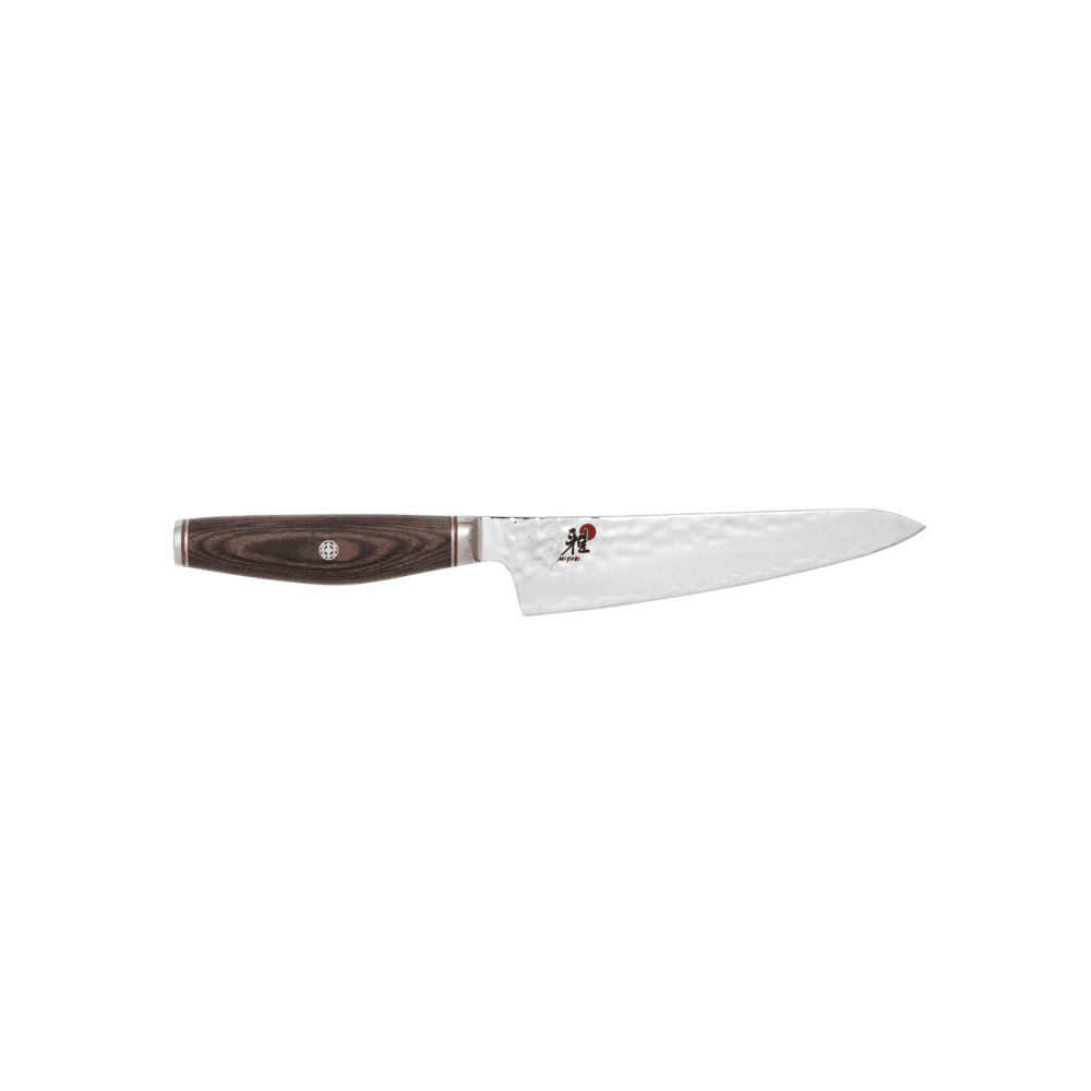 Miyabi 1019804 5" Prep Knife w/ Brown Pakkawood Handle, Carbide Stainless Steel