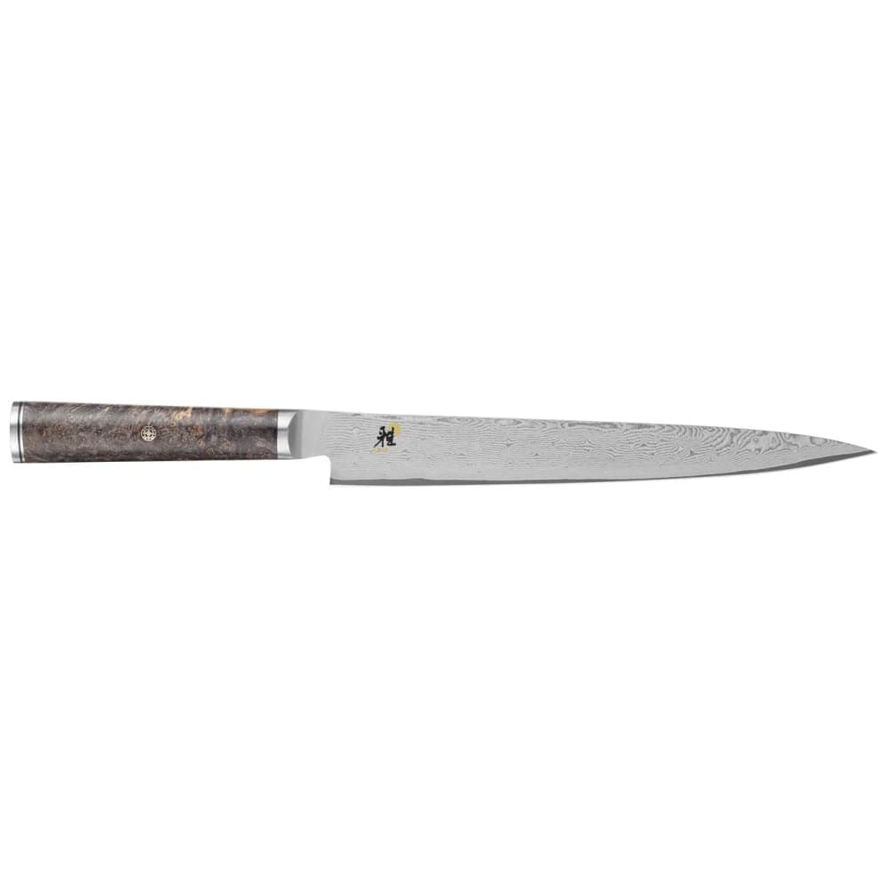 Miyabi 1019508 9 1/2" Slicing/Carving Knife w/ Black Ash Handle, Carbide Stainless Steel
