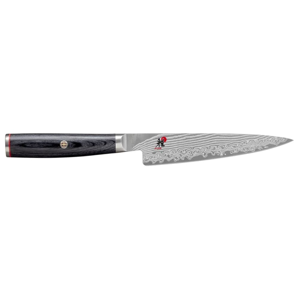 Miyabi 1019582 4 1/2" Utility Knife w/ Black Pakkawood Handle, Carbide Stainless Steel