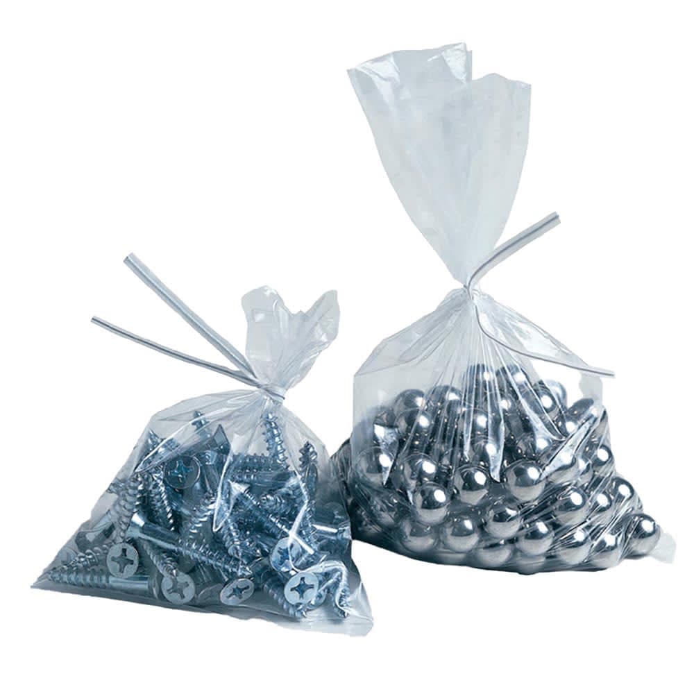 LK Packaging Open Ended Flat Bag - 4" x 12", 1.5 mil LDPE, Clear (15F-0412)