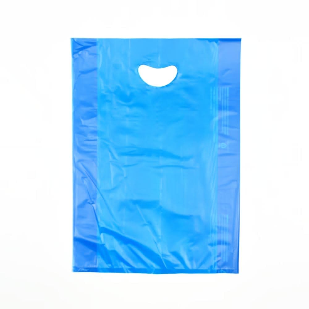 LK Packaging Merchandise Bag w/ Handle - 18"L x 12"W x 3" SG, 0.7 mil HDPE, Blue (CH18BE)