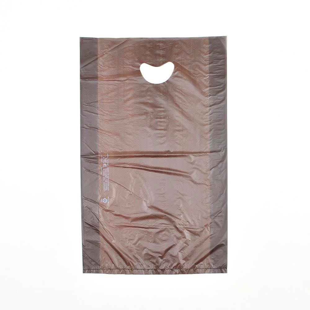 LK Packaging Merchandise Bag w/ Handle - 12" x 18", 0.7 mil HDPE, Chocolate (CH18CE)