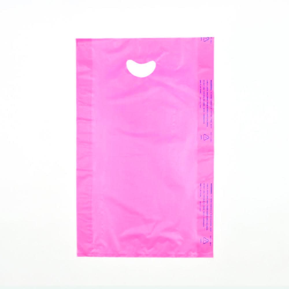 LK Packaging Merchandise Bag w/ Handle - 12" x 18", 0.7 mil HDPE, Magenta (CH18ME)