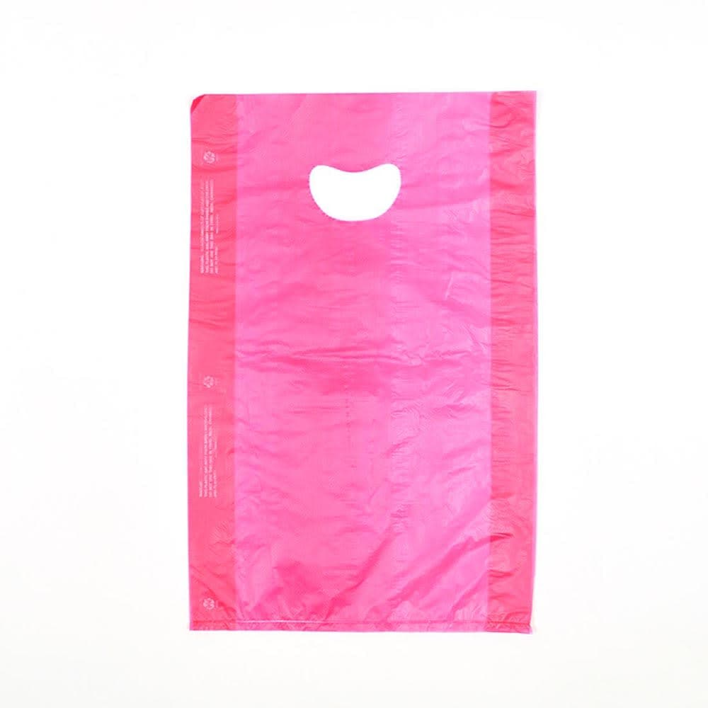 LK Packaging Merchandise Bag w/ Handle - 18"L x 12"W x 3" SG, 0.7 mil HDPE, Red (CH18RE)