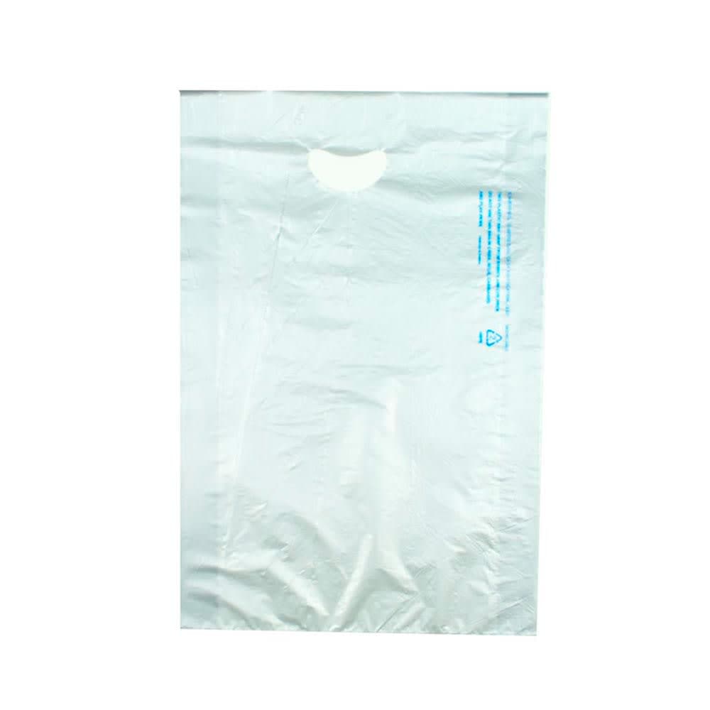 LK Packaging Merchandise Bag w/ Handle - 12" x 18", 0.7 mil HDPE, Silver (CH18SE)