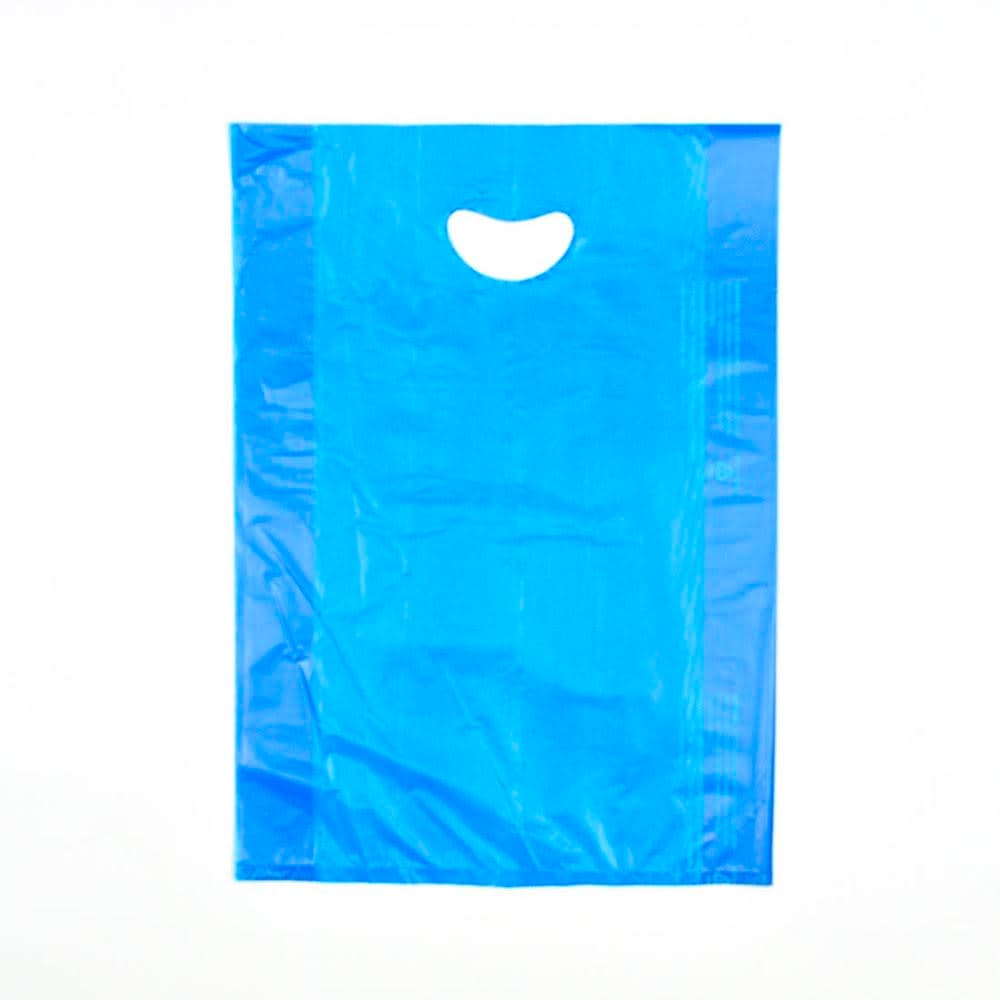 LK Packaging Merchandise Bag w/ Handle - 13" x 21", 0.7 mil HDPE, Blue (CH21BE)