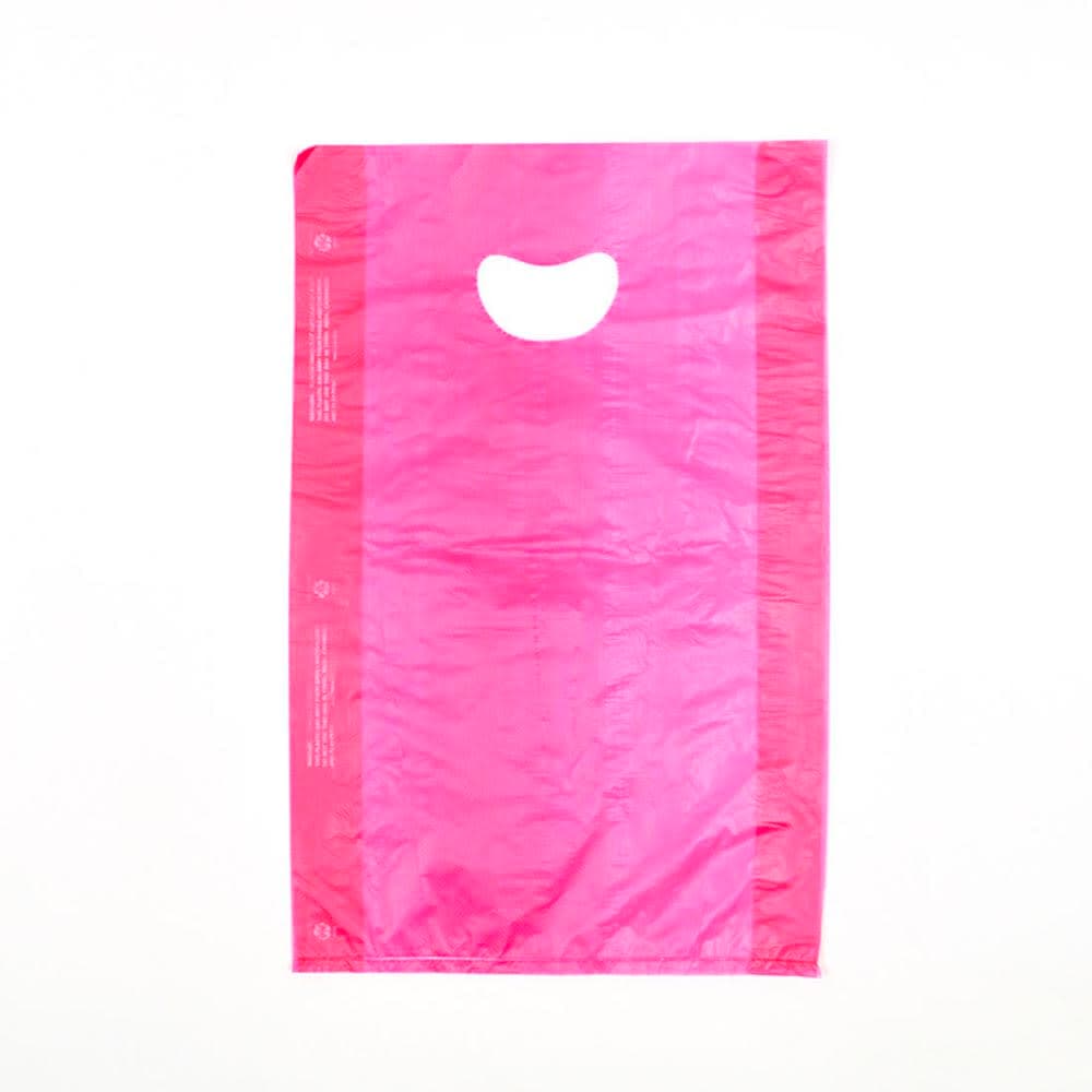 LK Packaging Merchandise Bag w/ Handle - 13" x 21", 0.7 mil HDPE, Red (CH21RE)