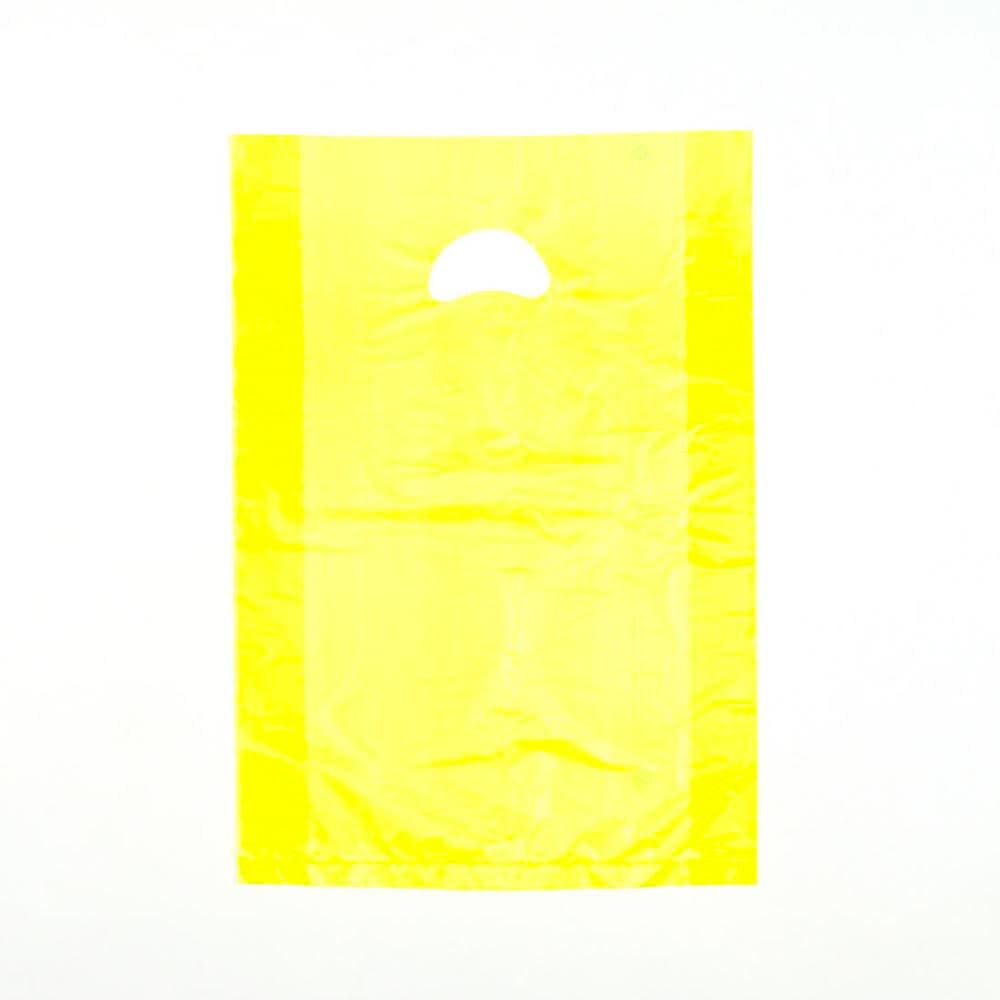 LK Packaging Merchandise Bag w/ Handle - 13" x 21", 0.7 mil HDPE, Yellow (CH21YE)