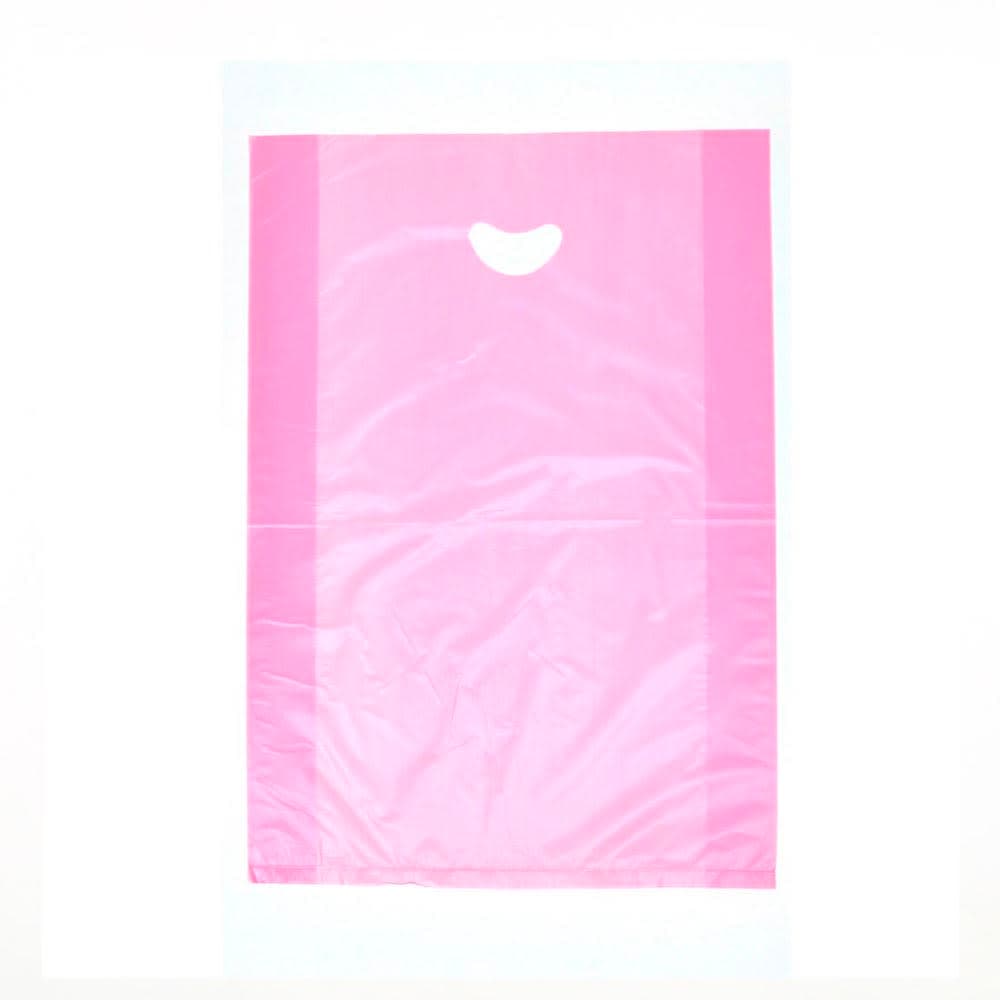 LK Packaging Merchandise Bag w/ Handle - 16" x 24", 0.7 mil HDPE, Rose (CH24RSE)
